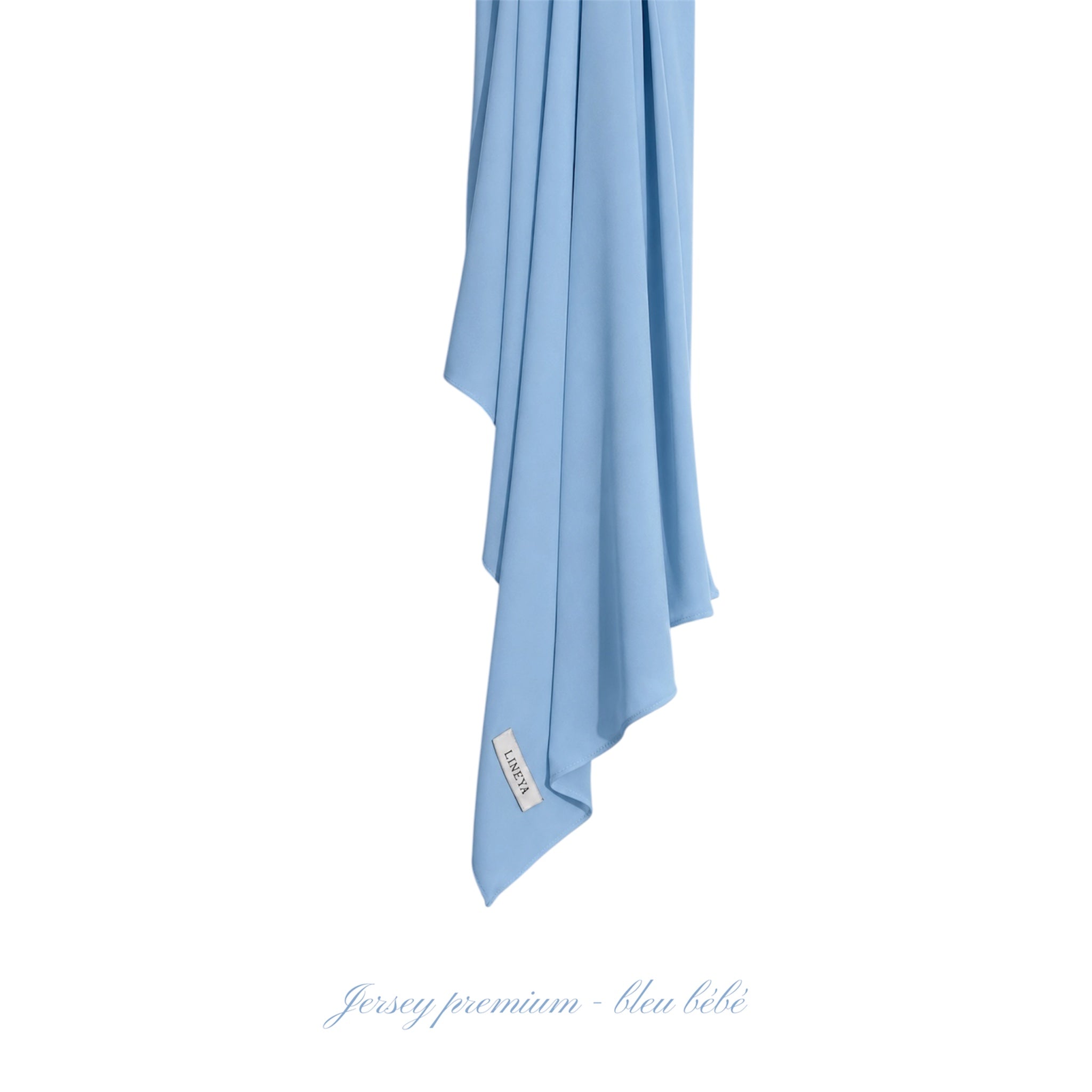 Voile jersey premium - Bleu bébé