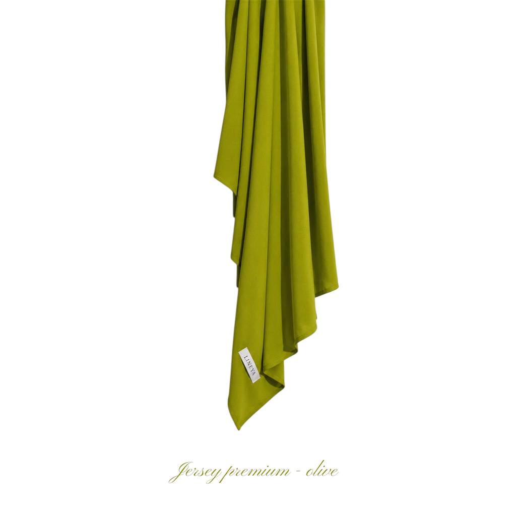 Premium Jersey Hijab - Olive Green
