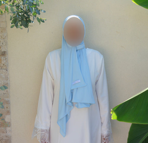 Voile jersey premium - Bleu bébé